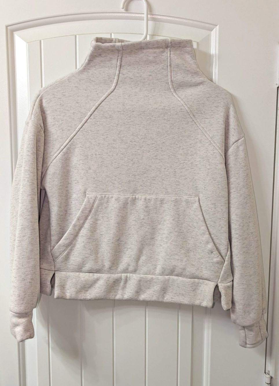 Athleta Girl Gray Solid Pullover Sweatshirt Mock Neck Long Sleeve Girls M